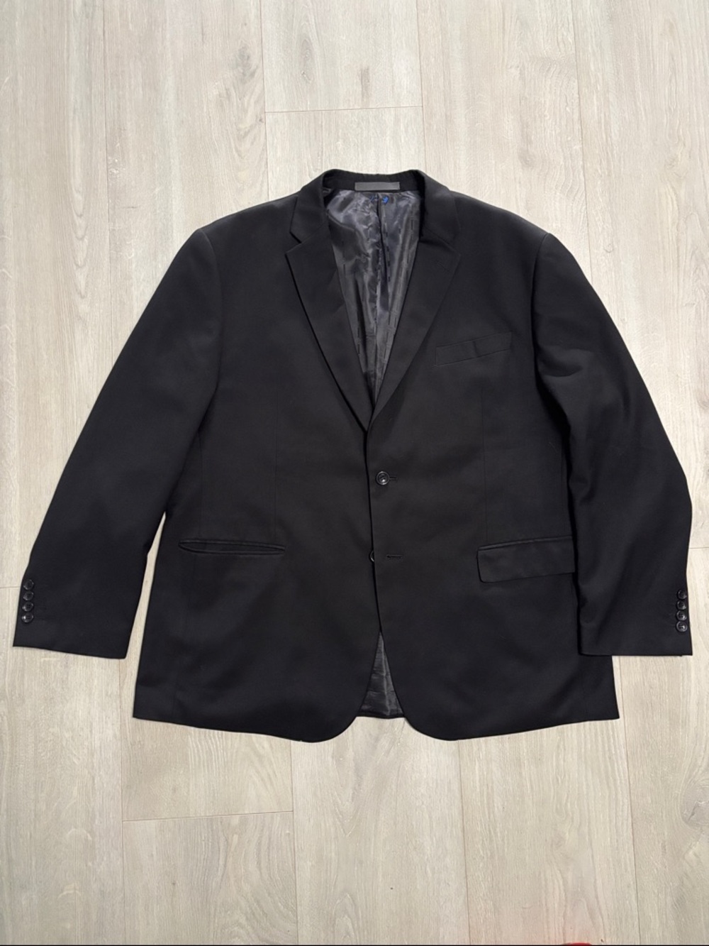 🔥BUNDLESALE Men’s 48R Creative Bespoke Design Black Two-Button Blazer Sport Coat